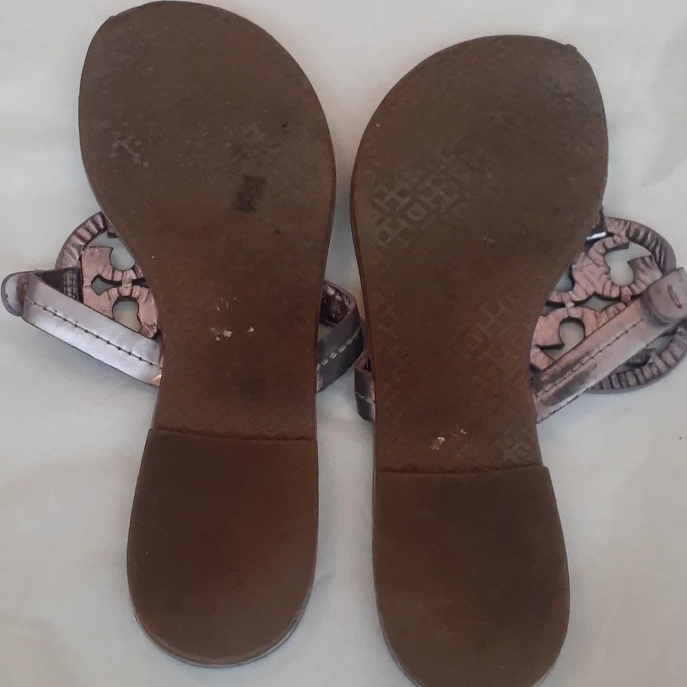 Tory Burch Miller Metallic Lilac Sandals Size 9.5